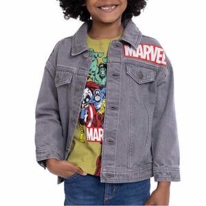 Marvel Superhero Denim Jacket and T-shirt Set